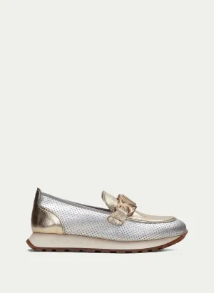HISPANITAS - HV243432 LOAFER WITH CHAIN DETAIL - GOLD MULTI