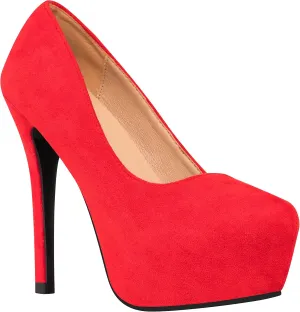 ILLUDE Women's High Heel Pump Closed Toe Platform Heels Pumps Shoes - Swan