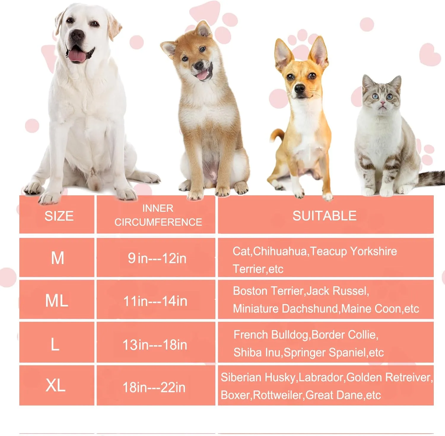 Inflatable Dog Cone Collar for Large Medium Small Dogs, Soft Dog Donut Collar Adjustable Recovery Cone for Pets After Surgery, Extra Enhanced Anti-Licking Guard Shield (Strawberry Print, Large)