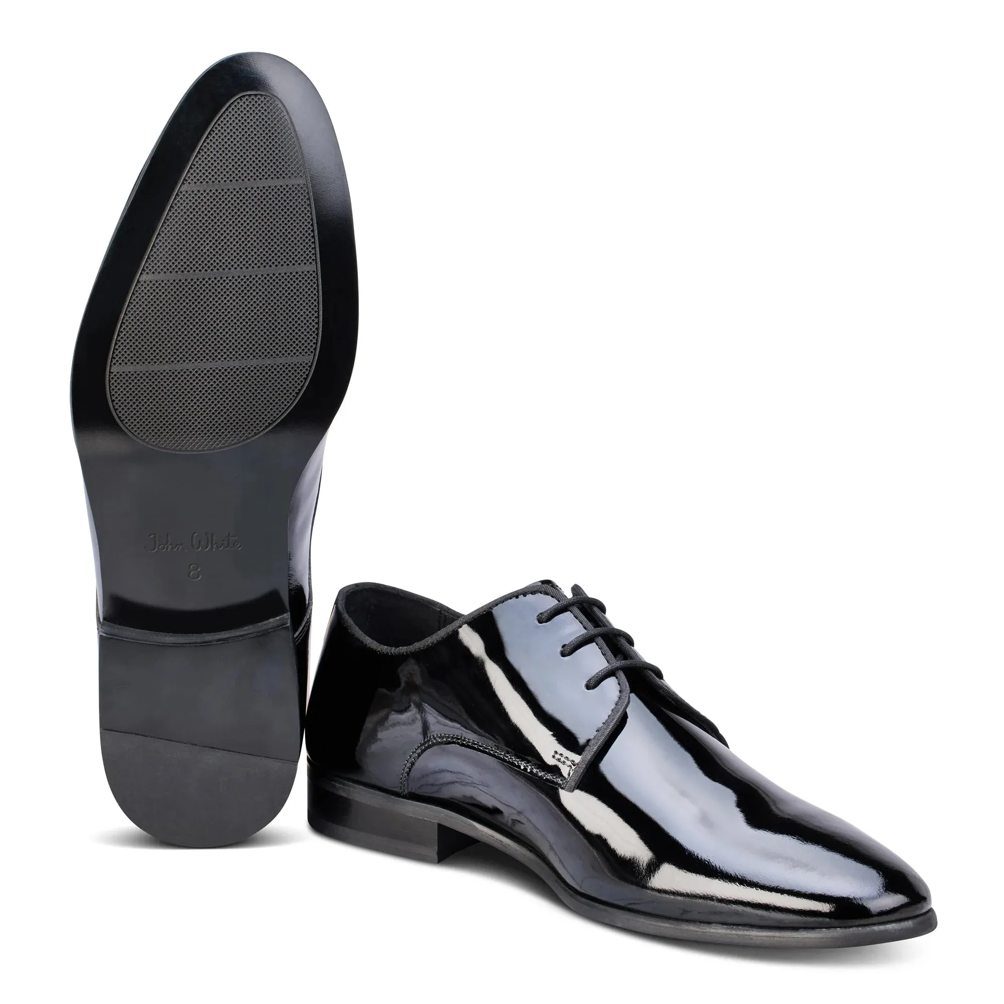 John White Black Derby Shoes Ivy
