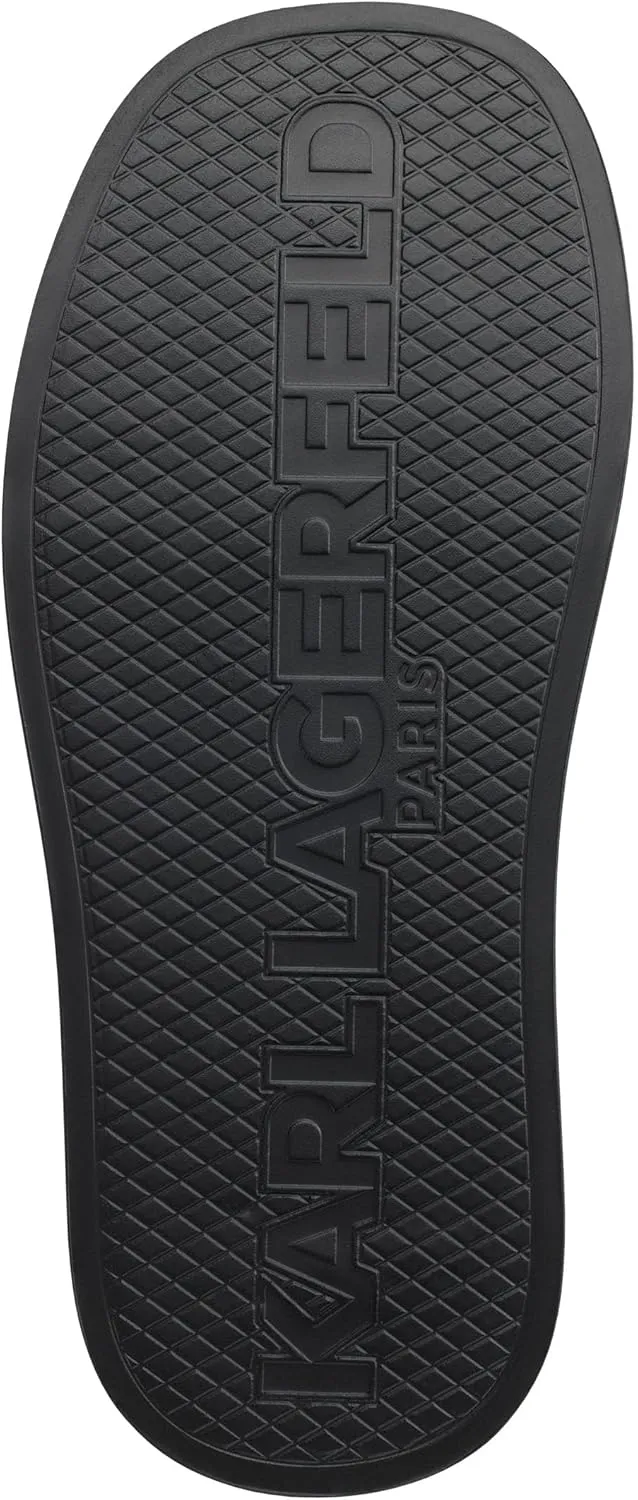 Karl Lagerfeld Paris Women's Cushioned Insole Everyday Opal Stone Pearl Platform Slide Sandal