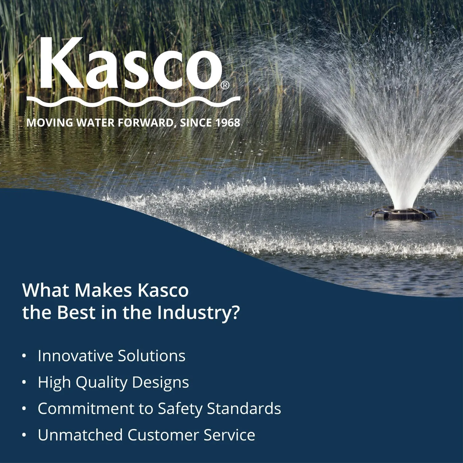 Kasco VFX Series Aerating Pond Fountain - 1 Horse Power 120V Single Phase with 150 ft Electric Power Cord | Pond Aerator Pump for Ponds & Lakes | Efficient Pond Aeration Systems… Black