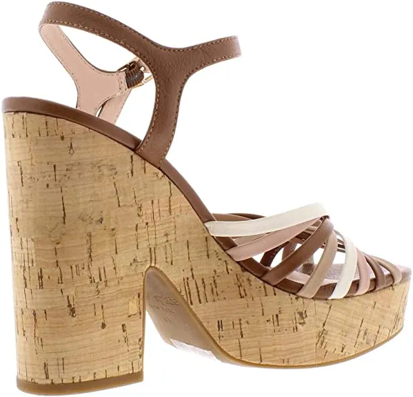 Kate Spade Womens Glow Leather Dressy Platforms Brown 10 Medium (B,M)