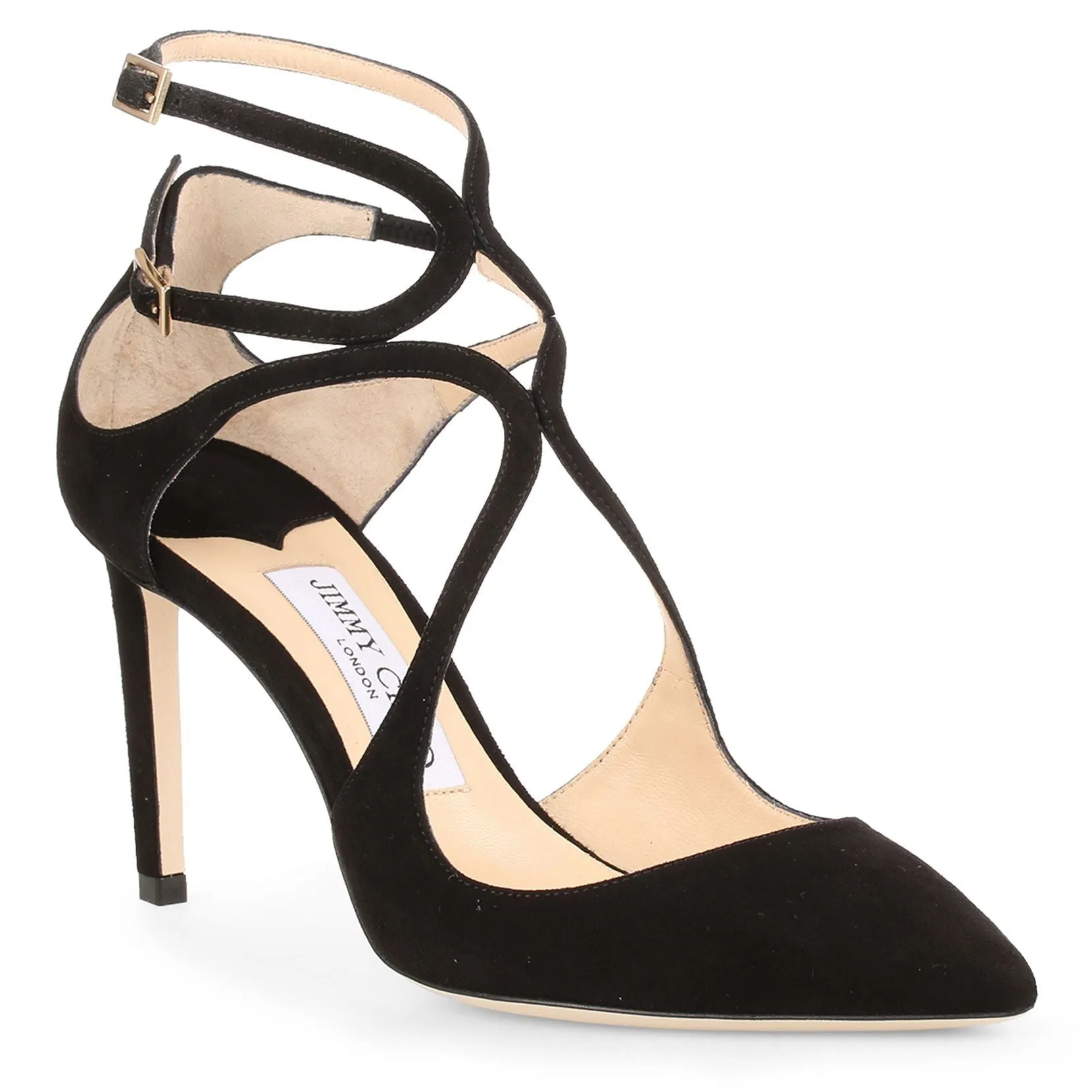 Lancer 85 black suede pumps