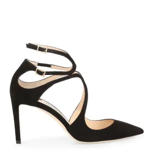 Lancer 85 black suede pumps