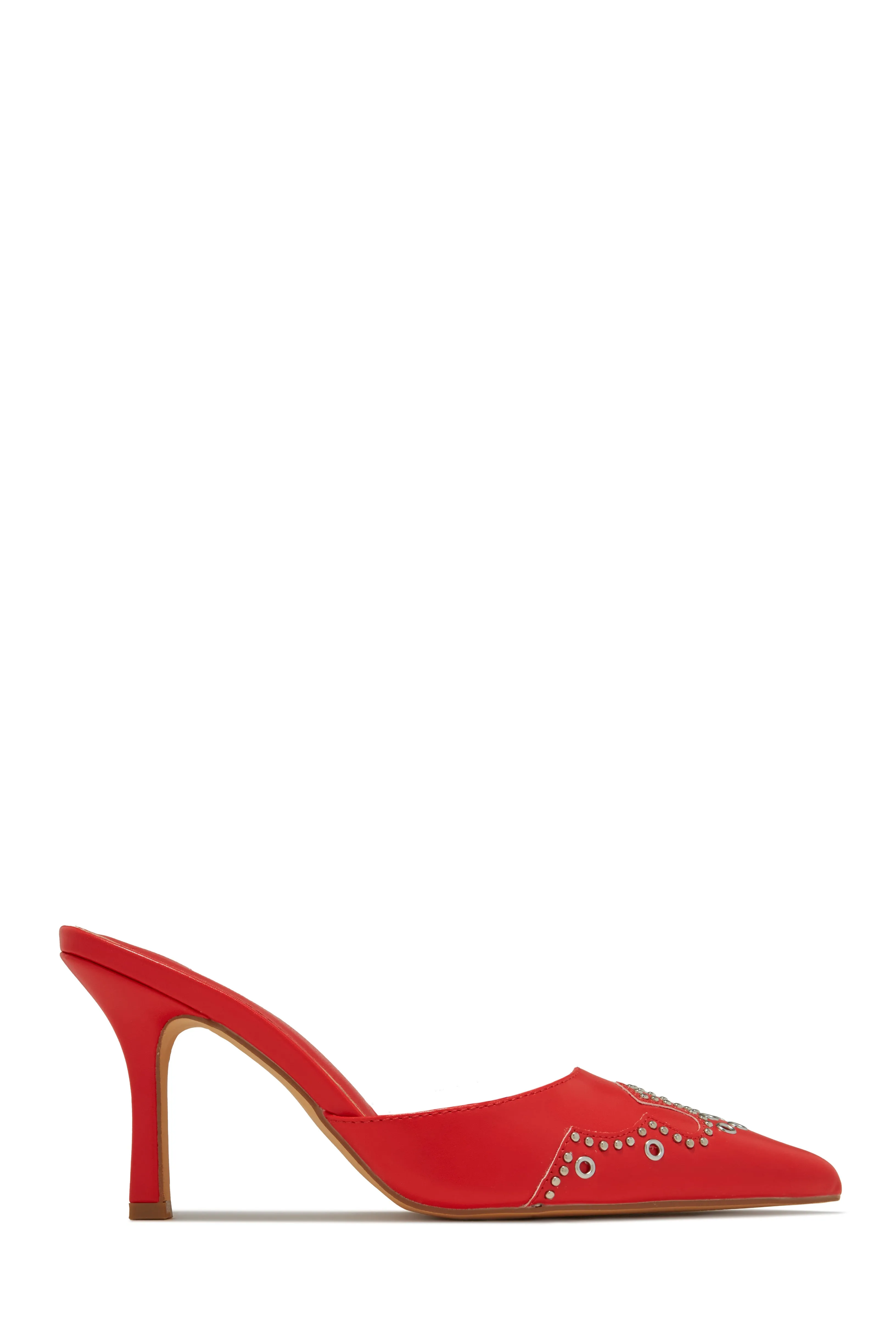 Lauryn Pump Heel Mules - Brown