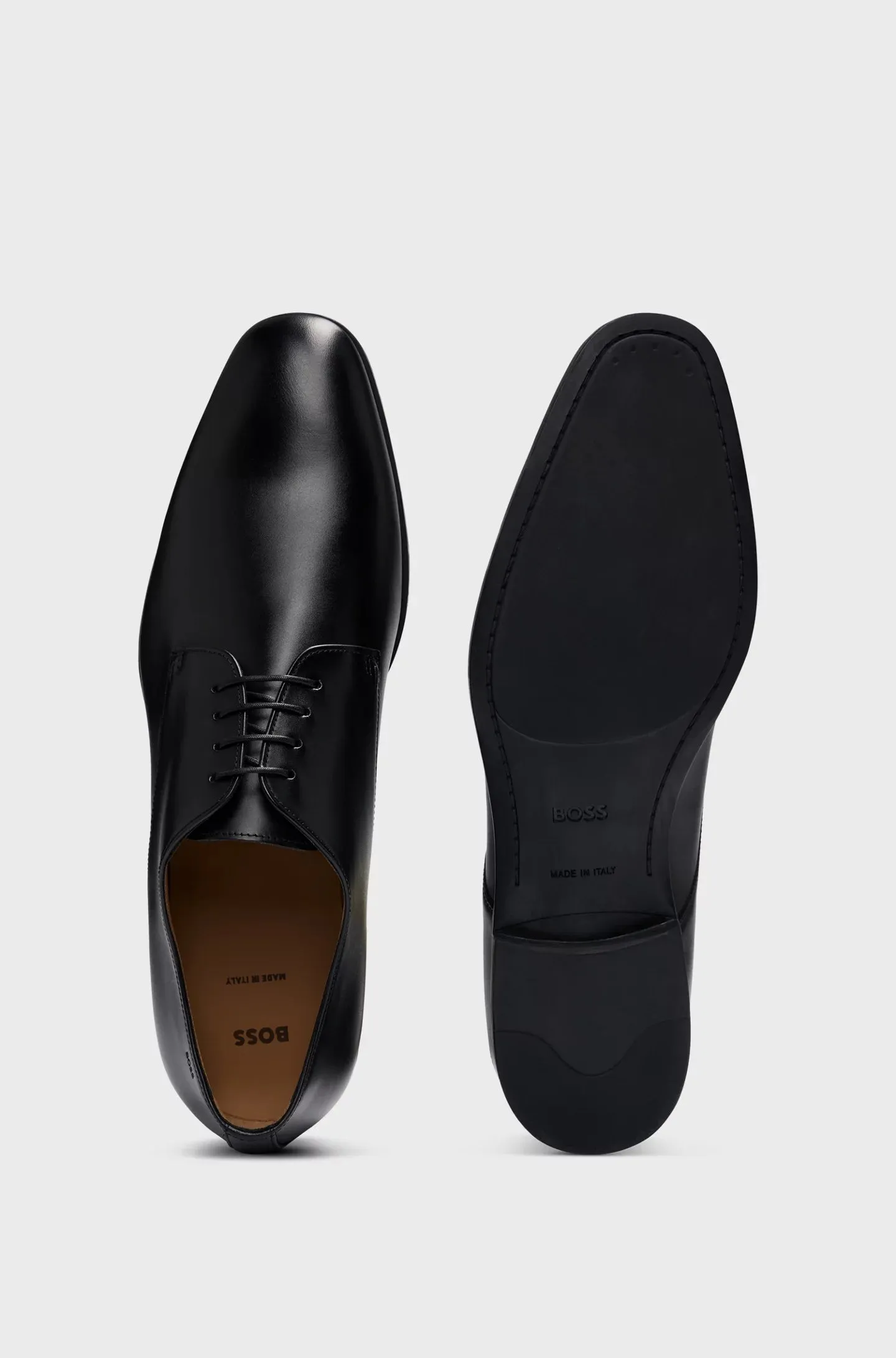 Leather Derby shoes with rubber sole