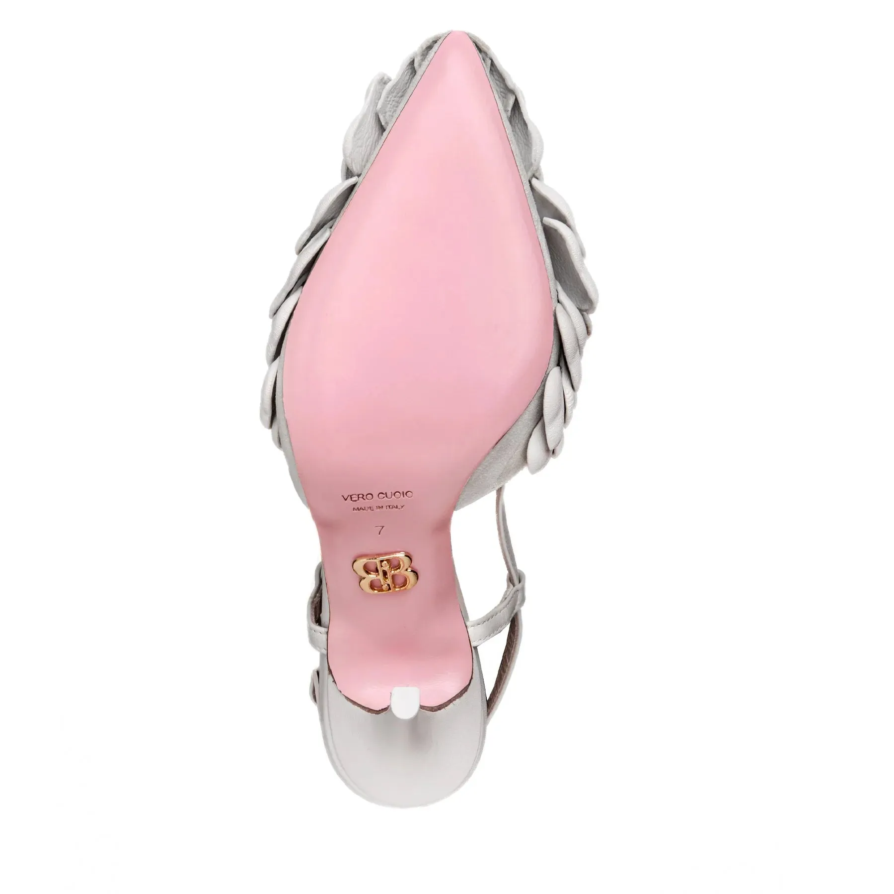 Marissa White Leather Slingback