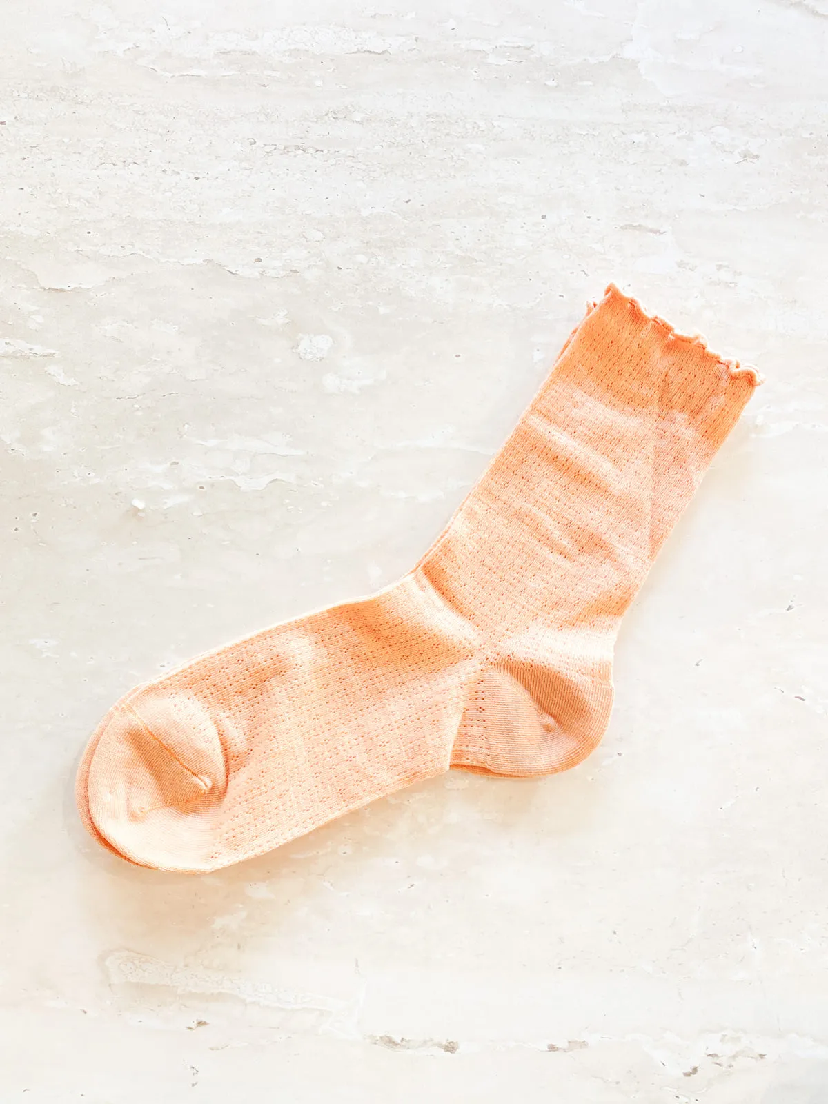 Marshmallow Frill Mesh Socks