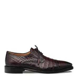 Mezlan Giovane 50032-F Men's Shoes Burgundy Exotic Crocodile Derby (MZ3716)