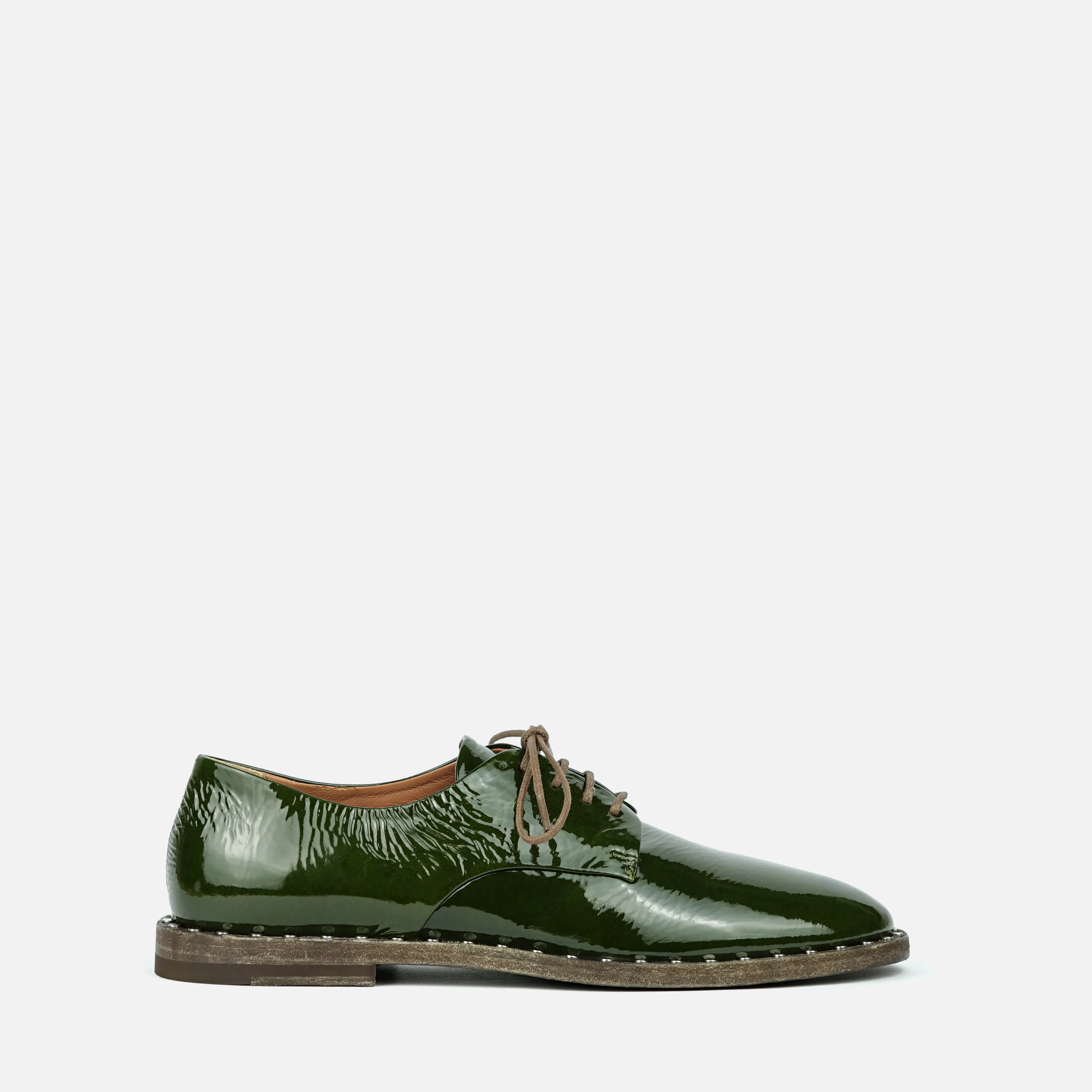 MILOS | Black Leather Derby with Raw Edge Sole
