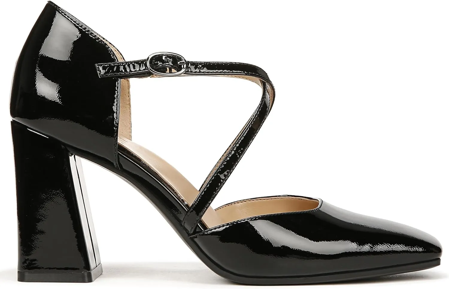 Naturalizer Women's Leesha Strappy Closed Toe Block Heel Pump