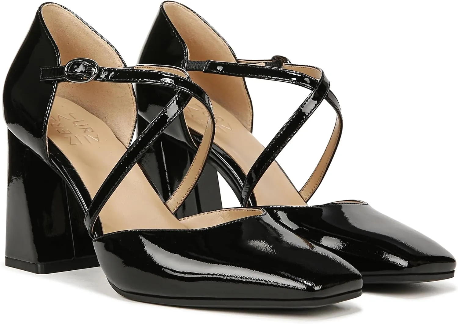Naturalizer Women's Leesha Strappy Closed Toe Block Heel Pump