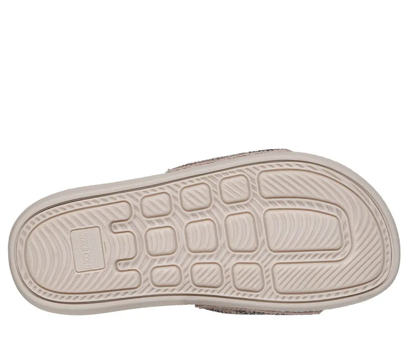 NEW Women's SKECHERS SNOOP DOGG: LOW SLIDER - CHEETALICIOUS Natural RHINESTONE COVERED Sandals AUTHENTIC IN BOX