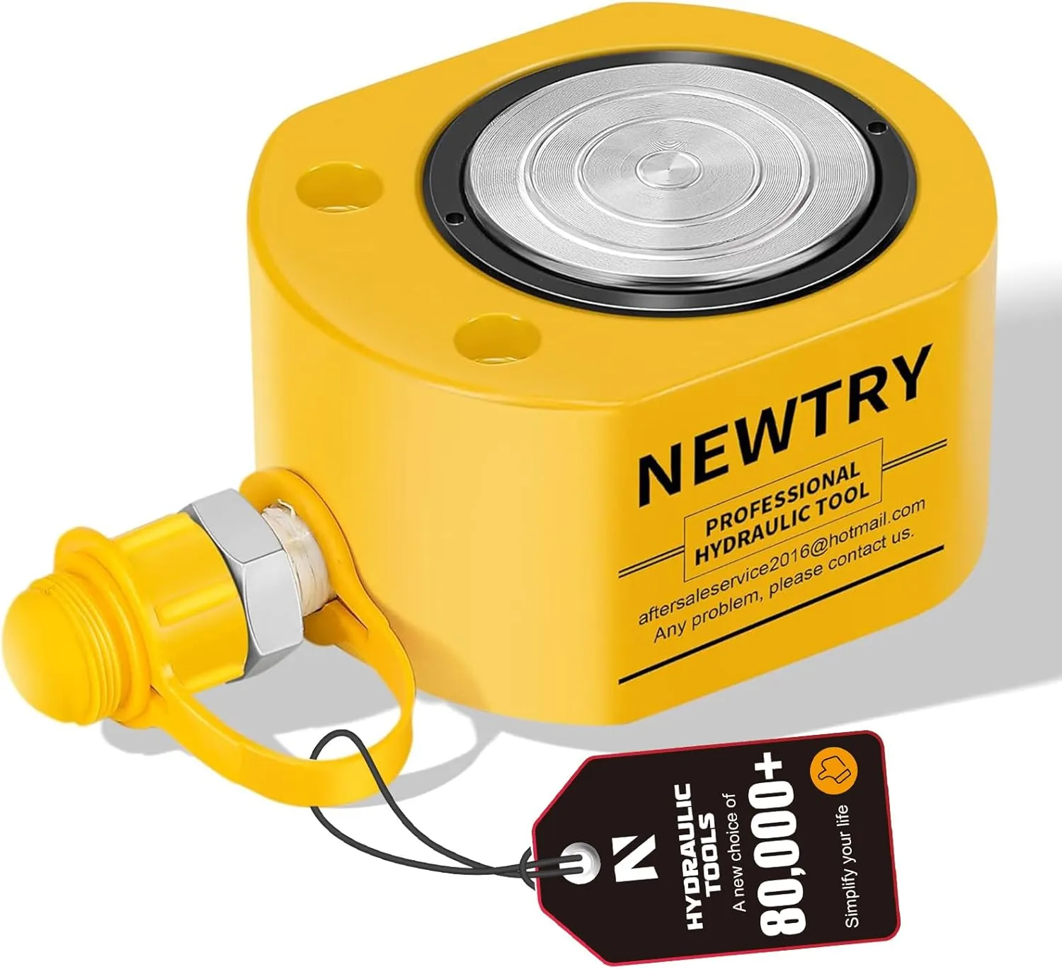 NEWTRY 20T Low Profile Hydraulic Jack Porta Power Kit   CP-180 Manual Hydraulic Hand Pump, Industrial Mini Hydraulic Cylinder, Stroke 0.47”