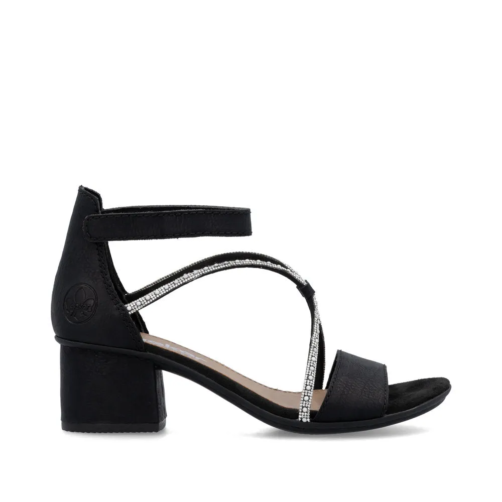Rieker Ladies Block Heel Dress Sandal 64654-00