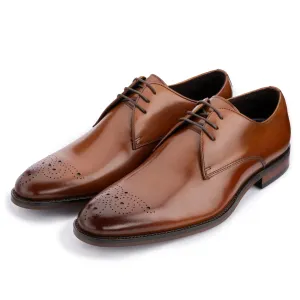 Romsey Tan Derby Shoes