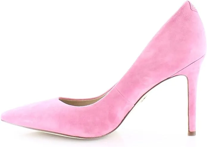 Sam Pointed Edelman Wide Percentage-based sale Modern Pumps Suede Stiletto Toe Hazel Heeled Pink Confetti