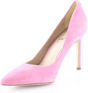 Sam Pointed Edelman Wide Percentage-based sale Modern Pumps Suede Stiletto Toe Hazel Heeled Pink Confetti