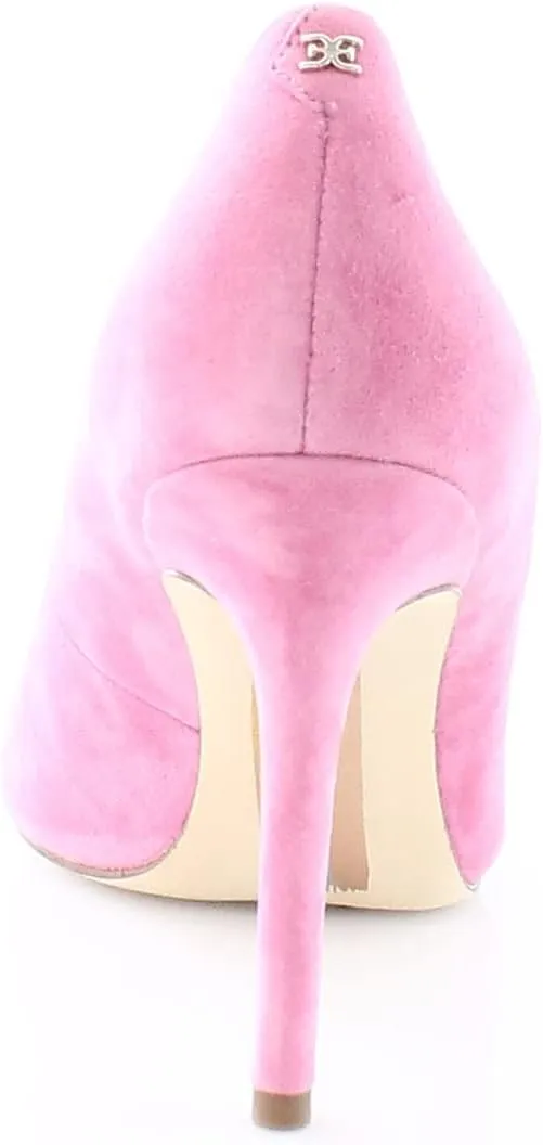 Sam Pointed Edelman Wide Percentage-based sale Modern Pumps Suede Stiletto Toe Hazel Heeled Pink Confetti