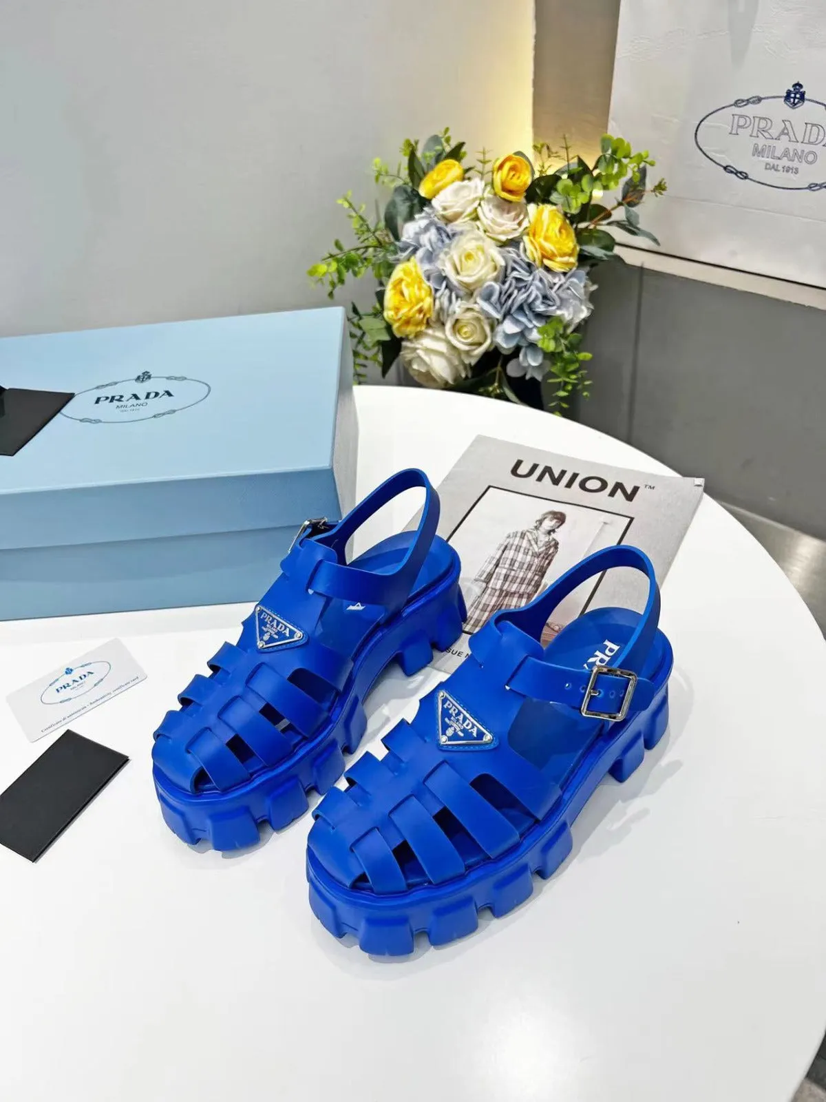 Sapphire Blue Rubber Sandal