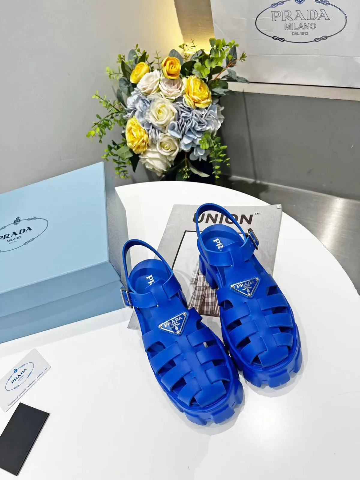 Sapphire Blue Rubber Sandal