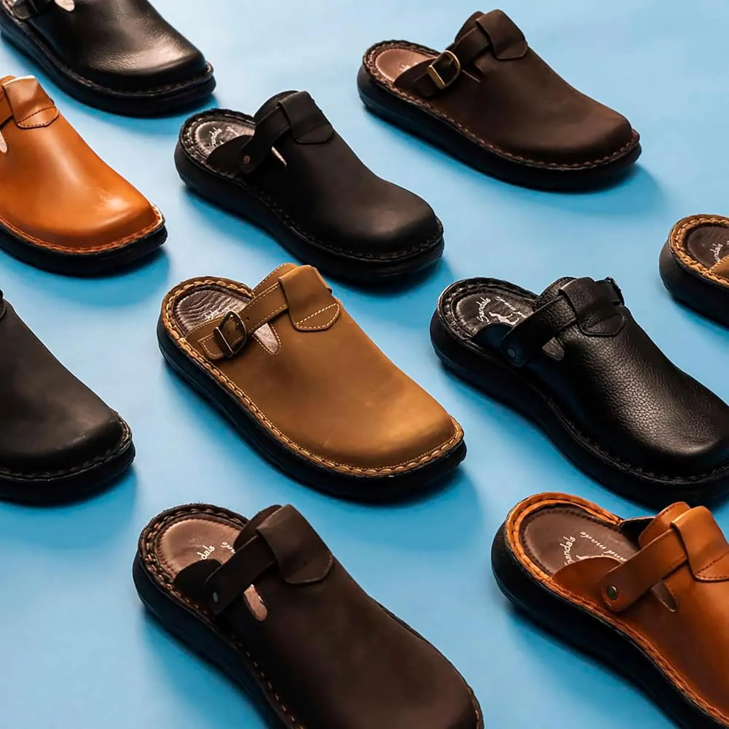 Sawyer - Leather Clog-Toe Sandal - Mens Sandals