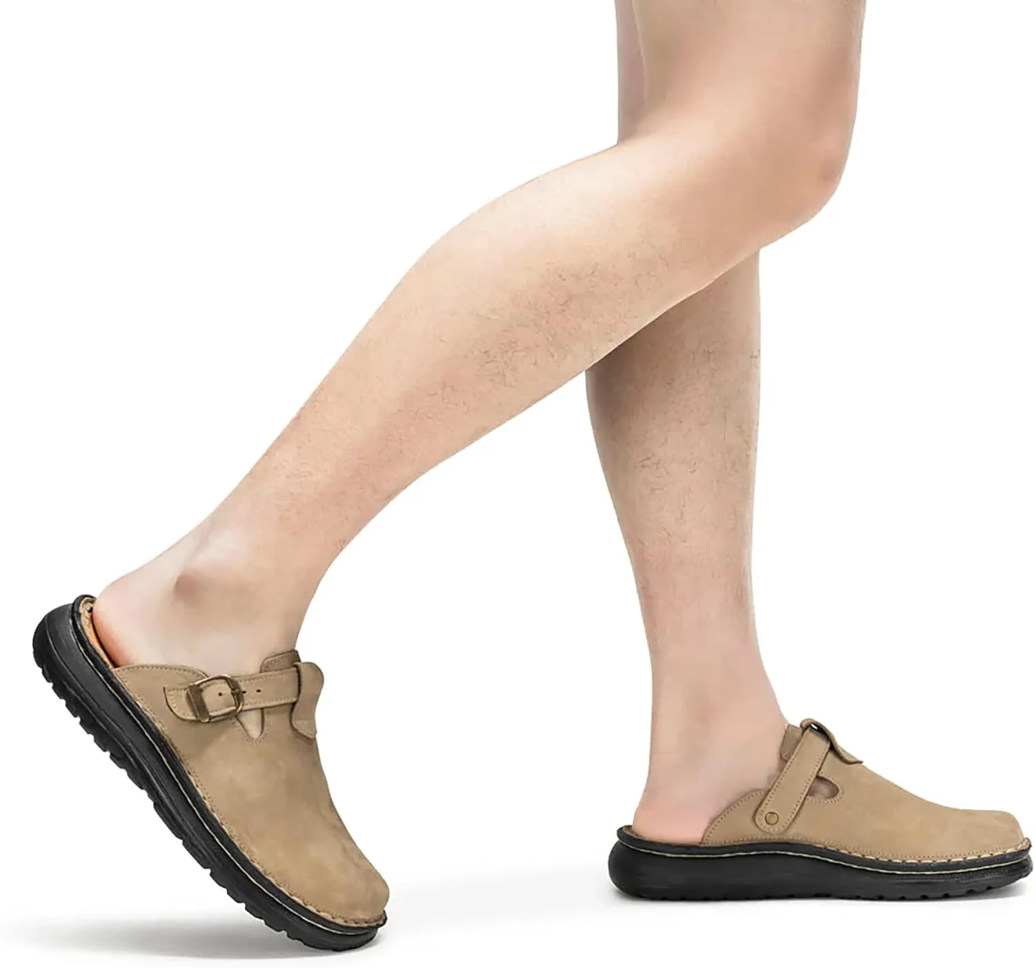Sawyer - Leather Clog-Toe Sandal - Mens Sandals