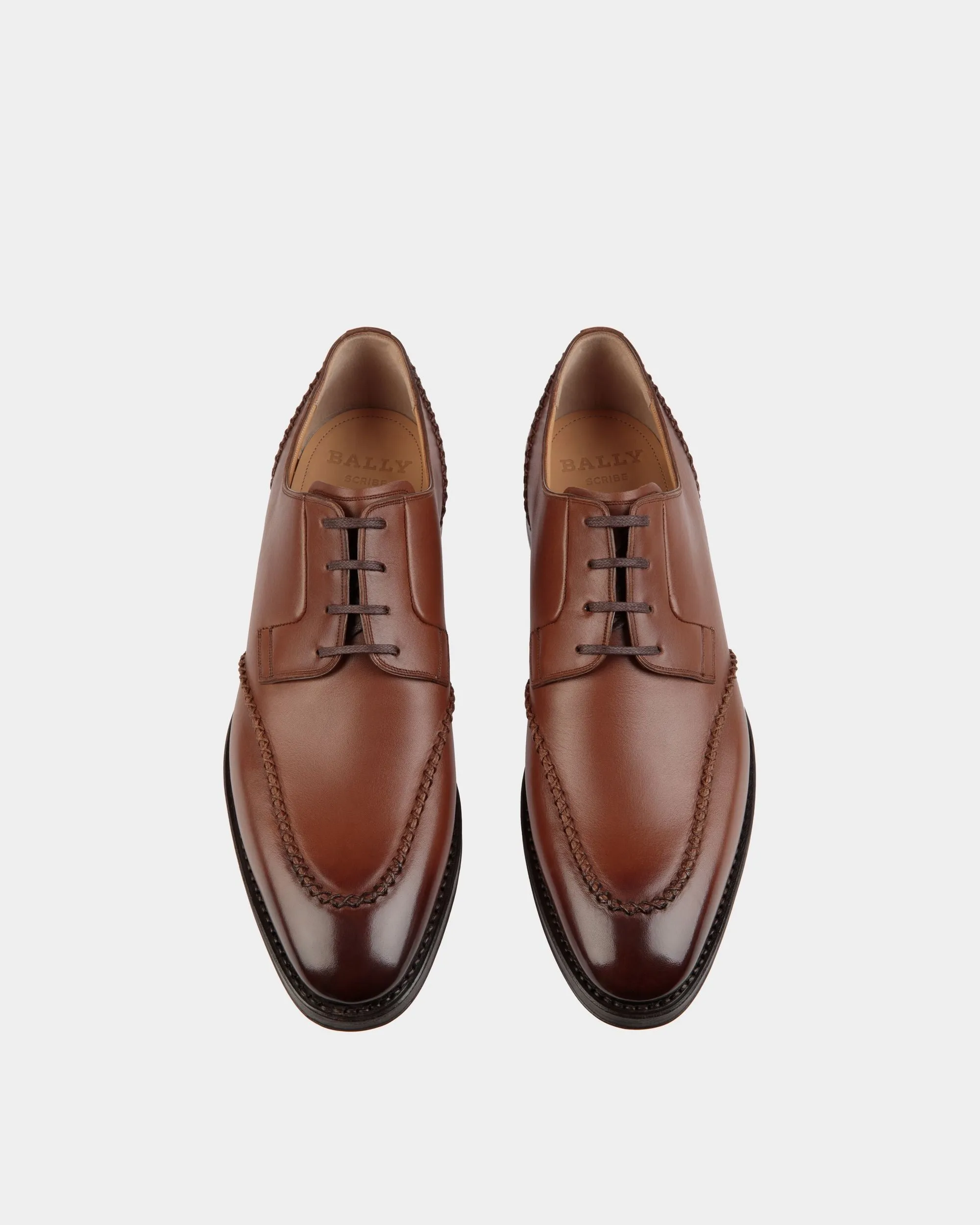 Scribe Novo Derby In Brown Leather