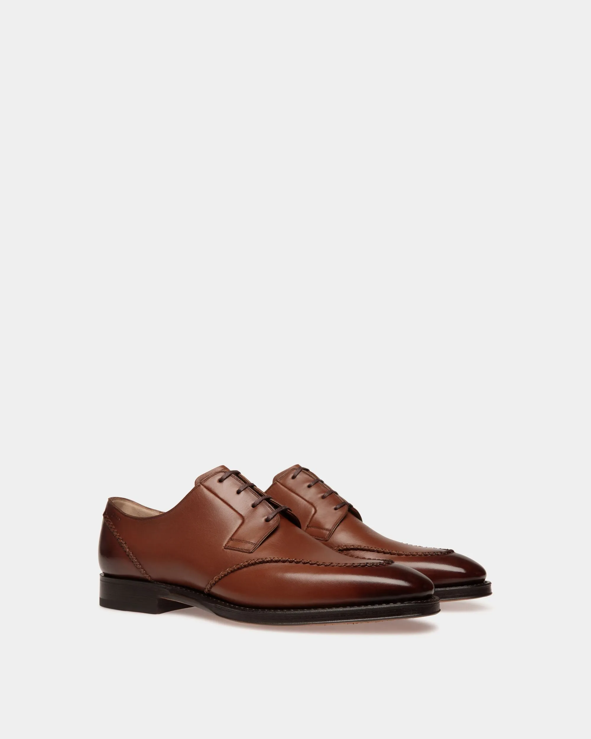 Scribe Novo Derby In Brown Leather
