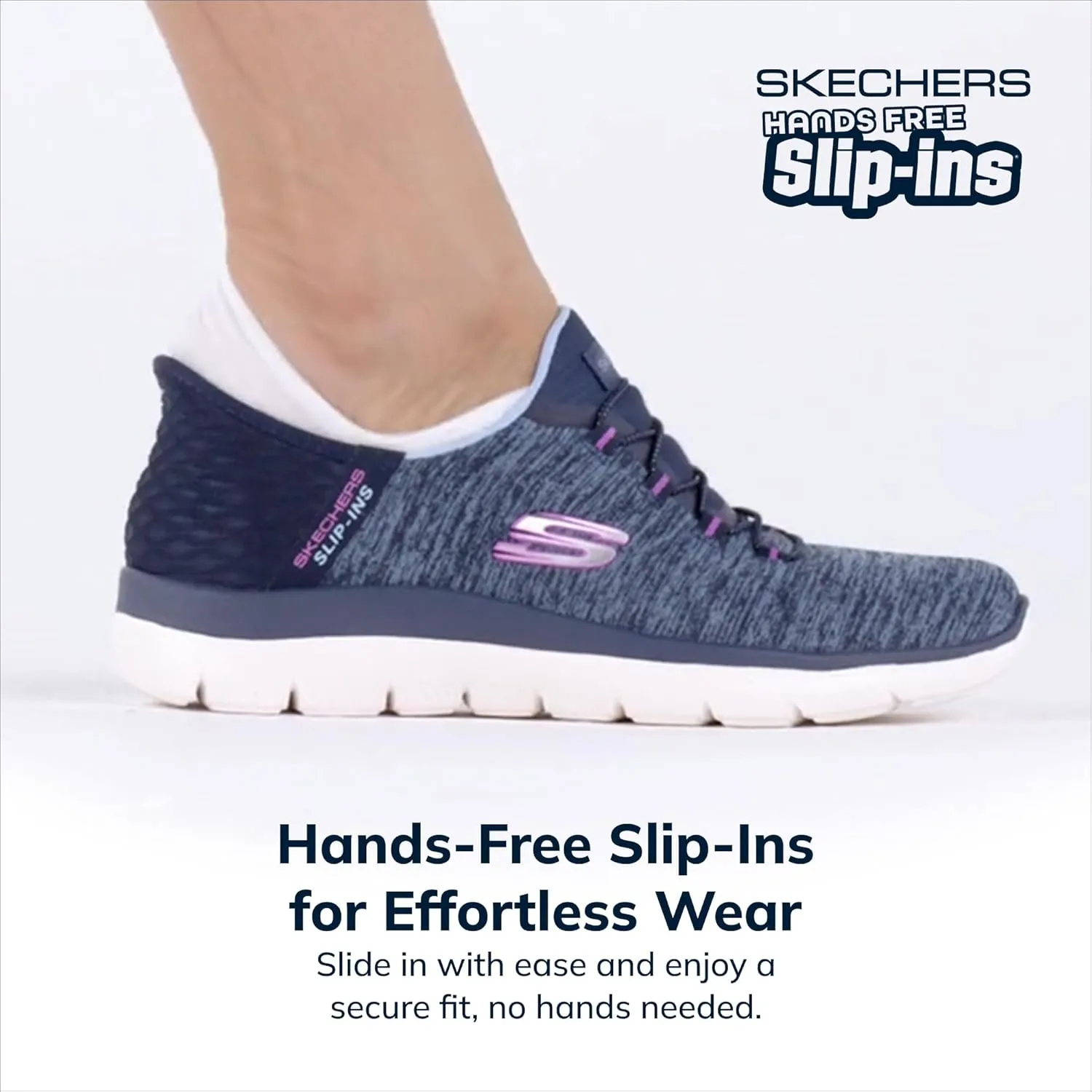 Skechers Women's Hands Free Slip Ins Summits Dazzling Haze Sneaker