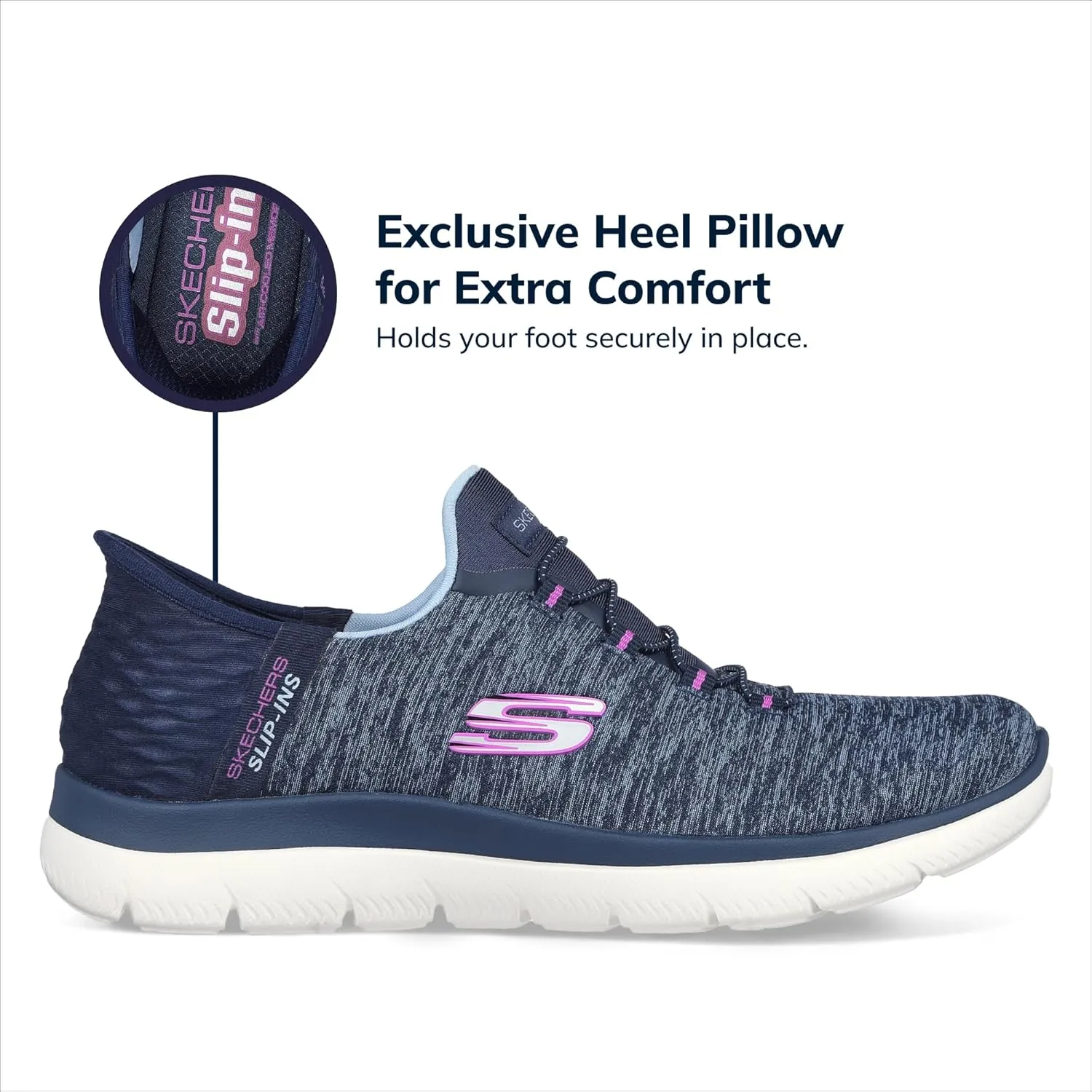 Skechers Women's Hands Free Slip Ins Summits Dazzling Haze Sneaker