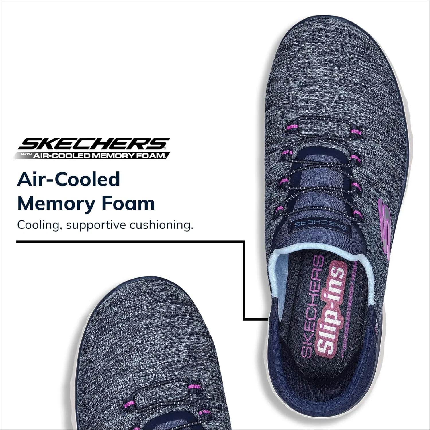 Skechers Women's Hands Free Slip Ins Summits Dazzling Haze Sneaker