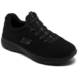 Skechers Women's Summits Cool Classic Low Top Sneaker Shoes Black (BBK)