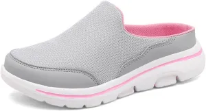 Slip On Mules & Clogs for Womens Light Open Back Shoes Comfort Walking Breathable Slippers Closed Toe Slides Casual House with Indoor Outdoor Anti-Skid Sole Comfortable Clog