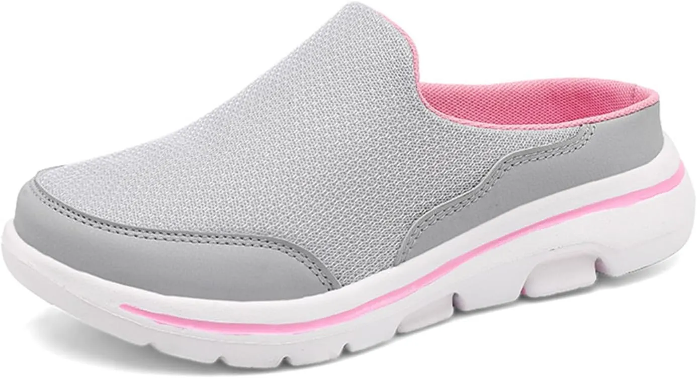 Slip On Mules & Clogs for Womens Light Open Back Shoes Comfort Walking Breathable Slippers Closed Toe Slides Casual House with Indoor Outdoor Anti-Skid Sole Comfortable Clog