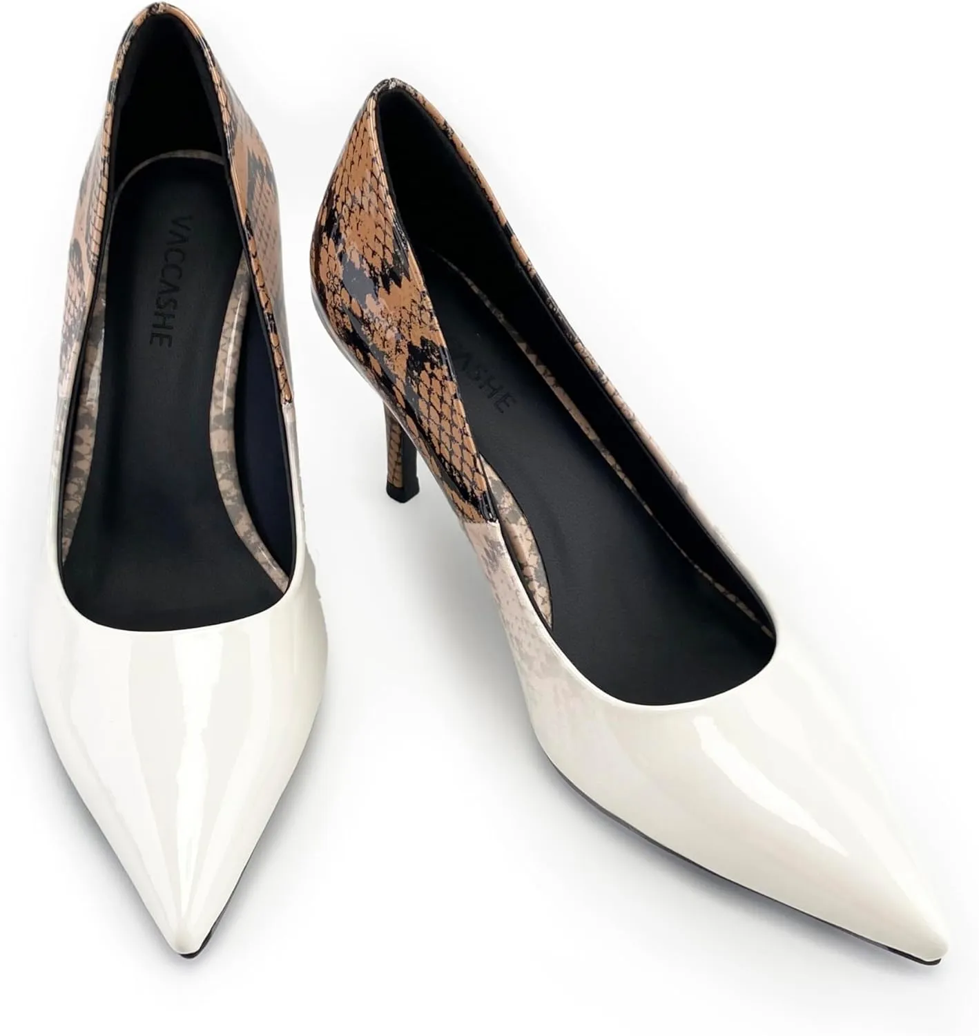 Snakeskin Print Handmade Dress Pump Shoes