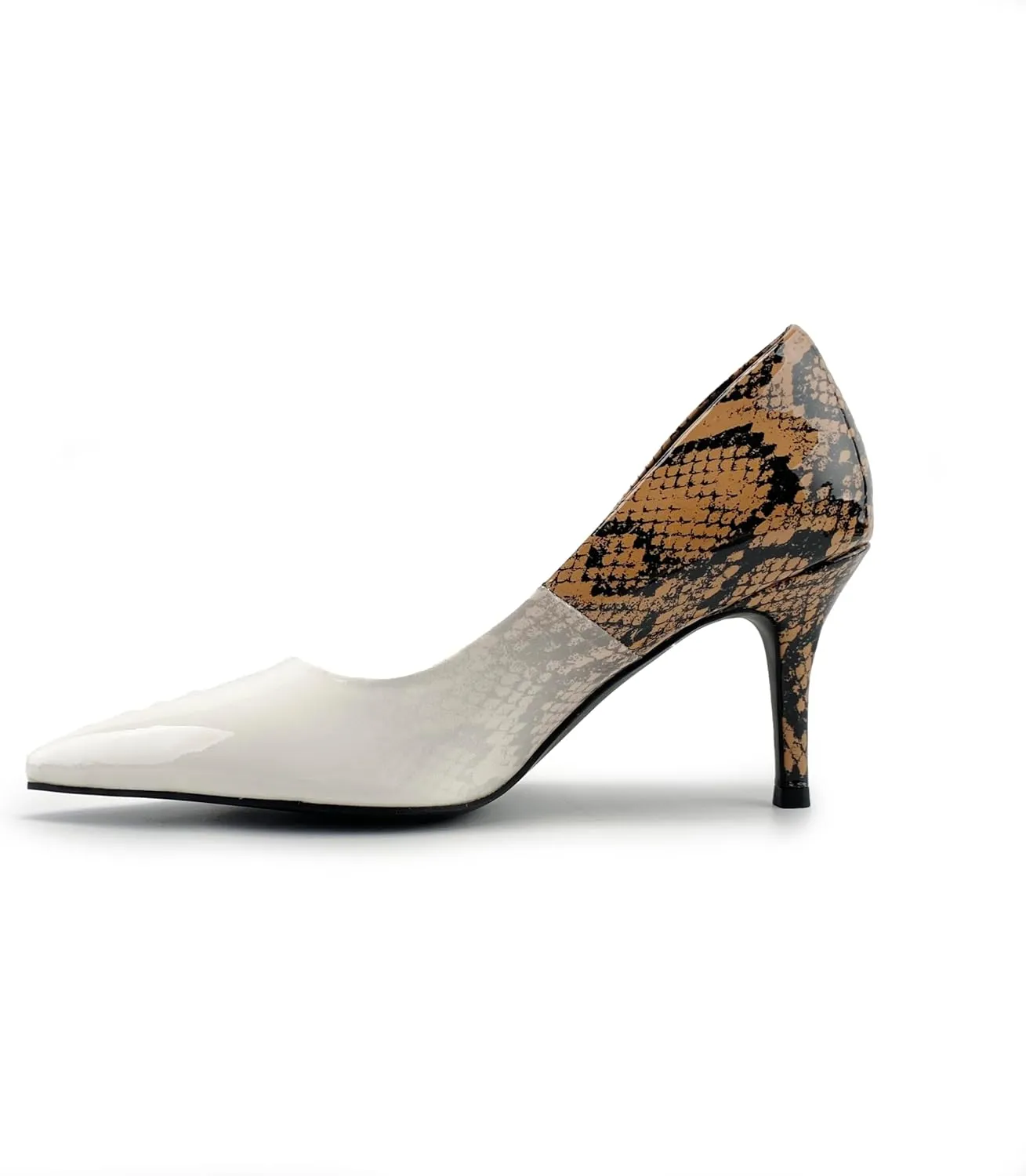 Snakeskin Print Handmade Dress Pump Shoes