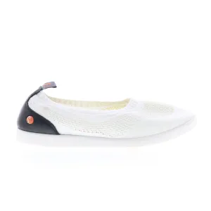 Softinos Lali LALI694SOF-003 Womens White Mesh Slip On Loafer Flats Shoes