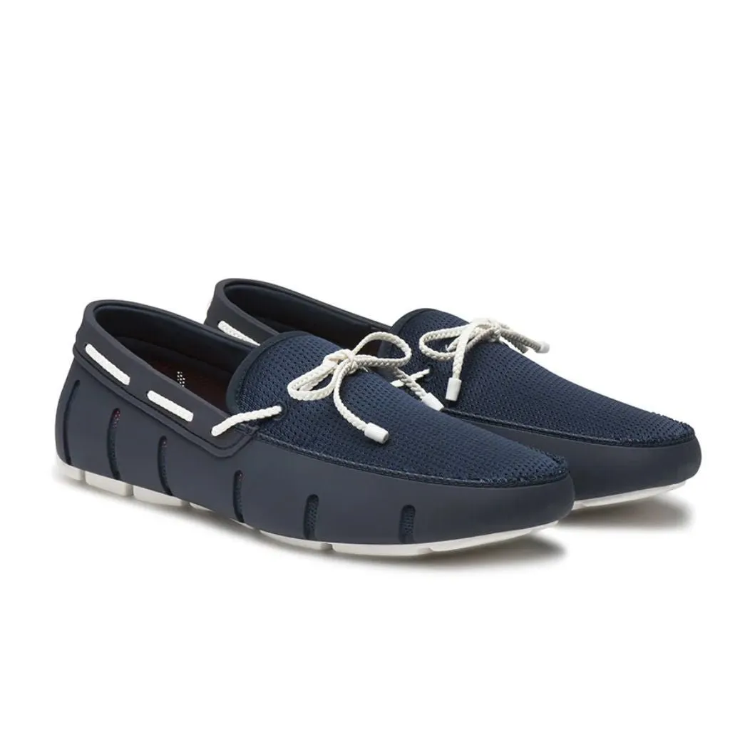 SWIMS Braid Lace Loafer NAVY/WHITE