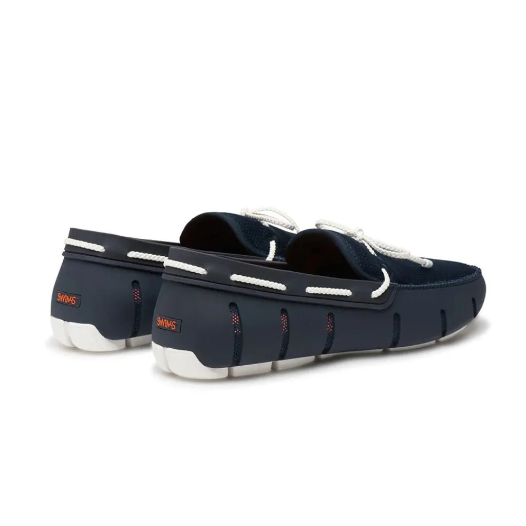 SWIMS Braid Lace Loafer NAVY/WHITE