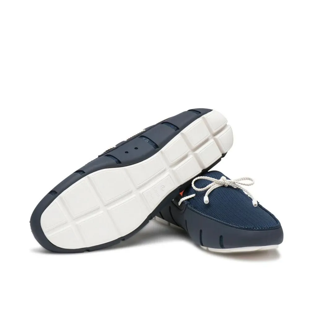 SWIMS Braid Lace Loafer NAVY/WHITE