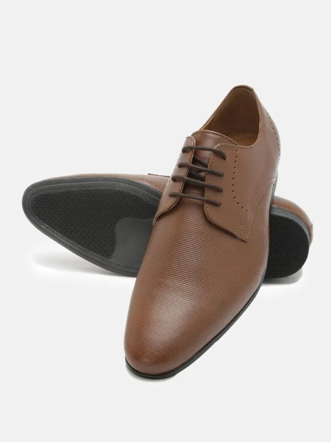 Tan Leather Derby Shoes