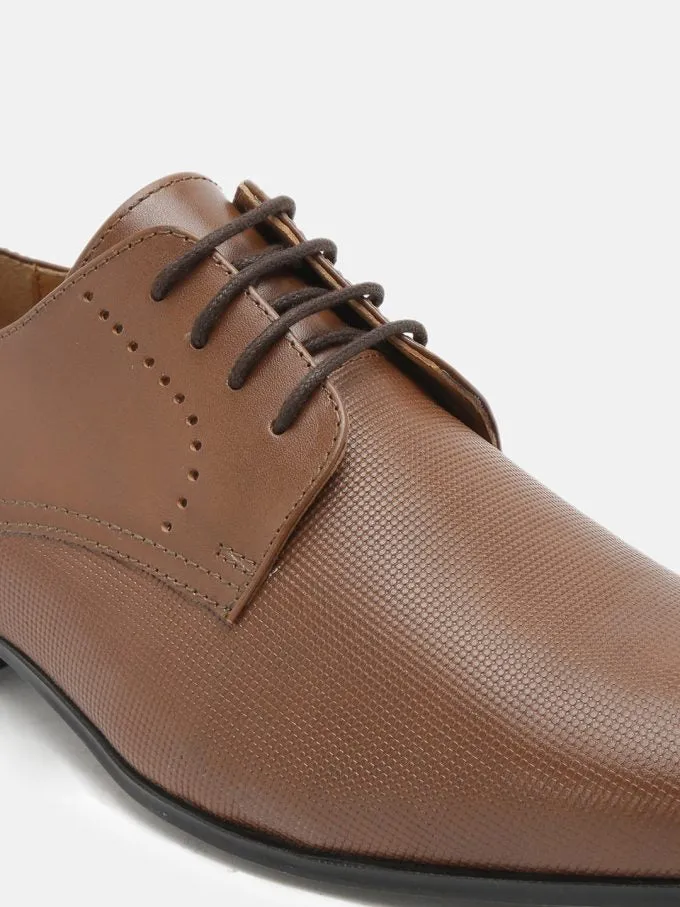 Tan Leather Derby Shoes