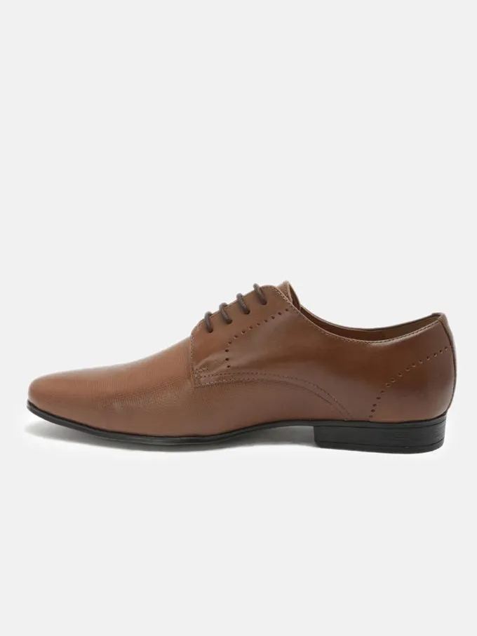 Tan Leather Derby Shoes