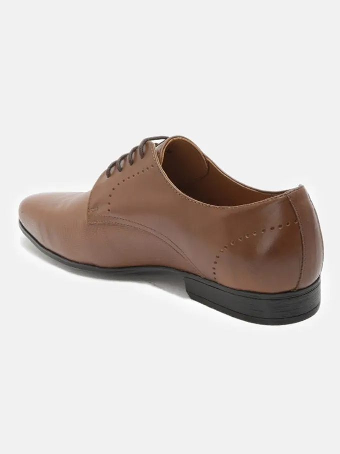 Tan Leather Derby Shoes
