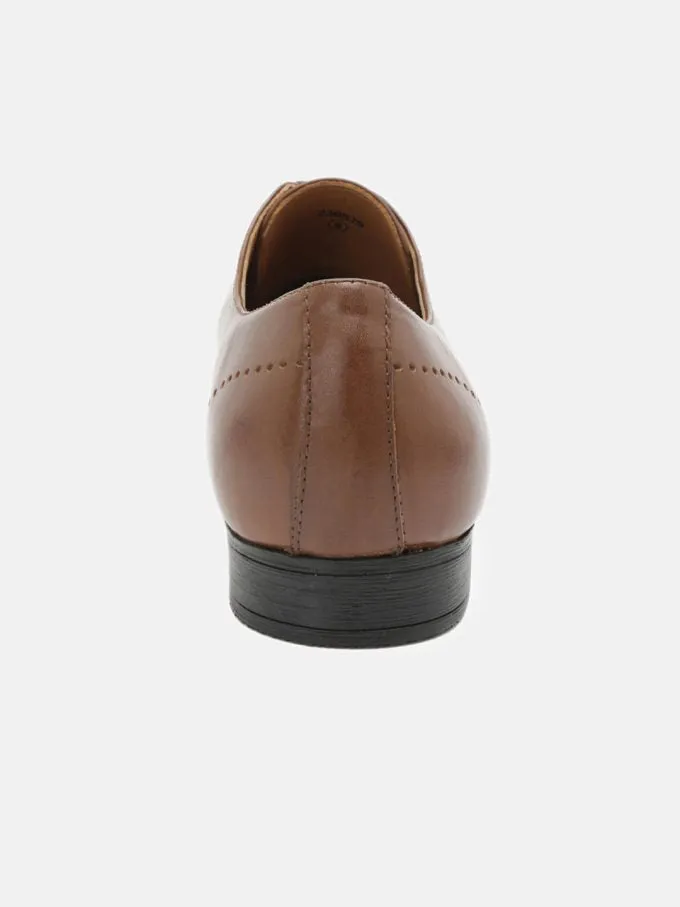 Tan Leather Derby Shoes