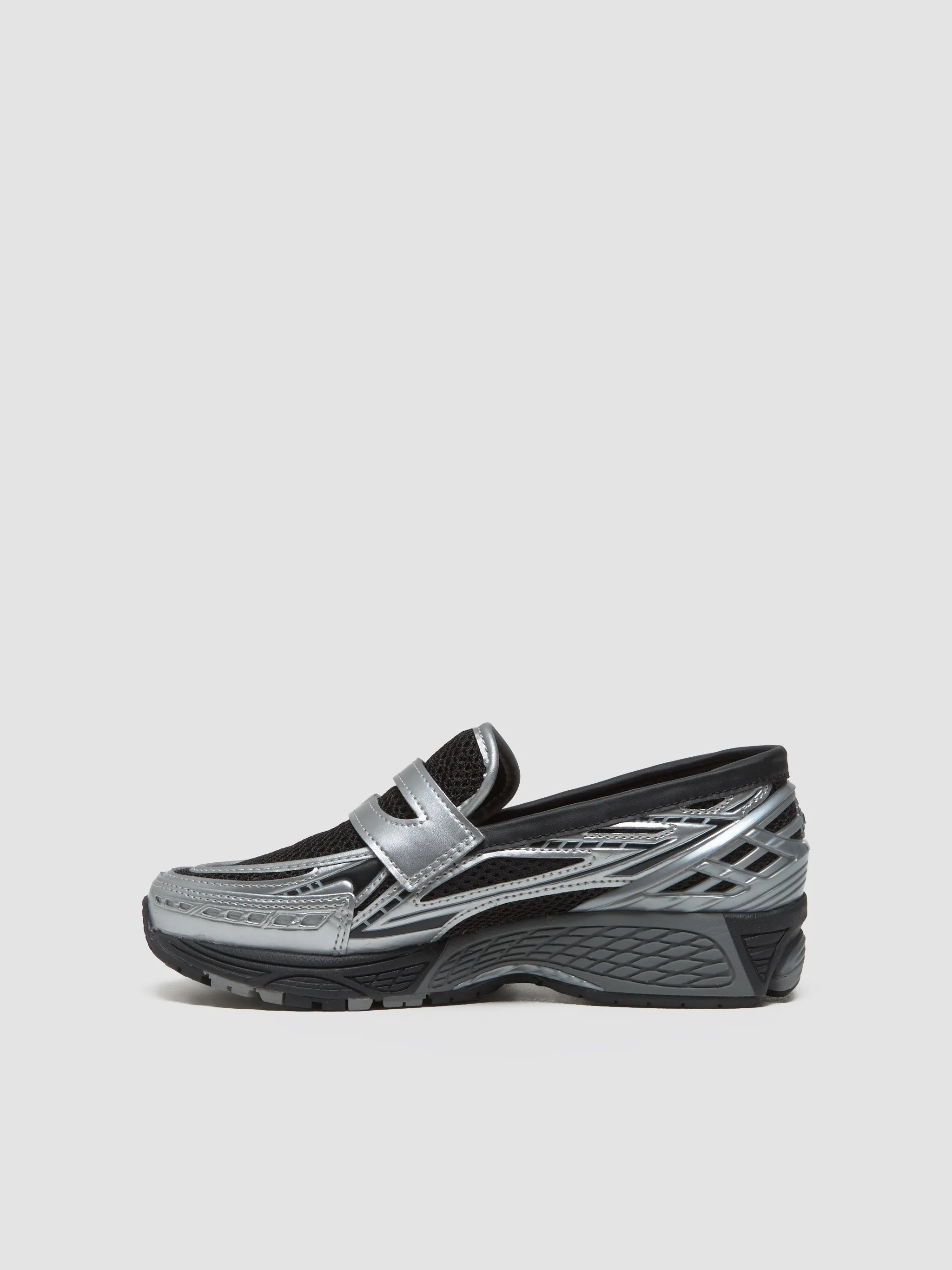 U1906 Loafers in Silver Metallic & Black