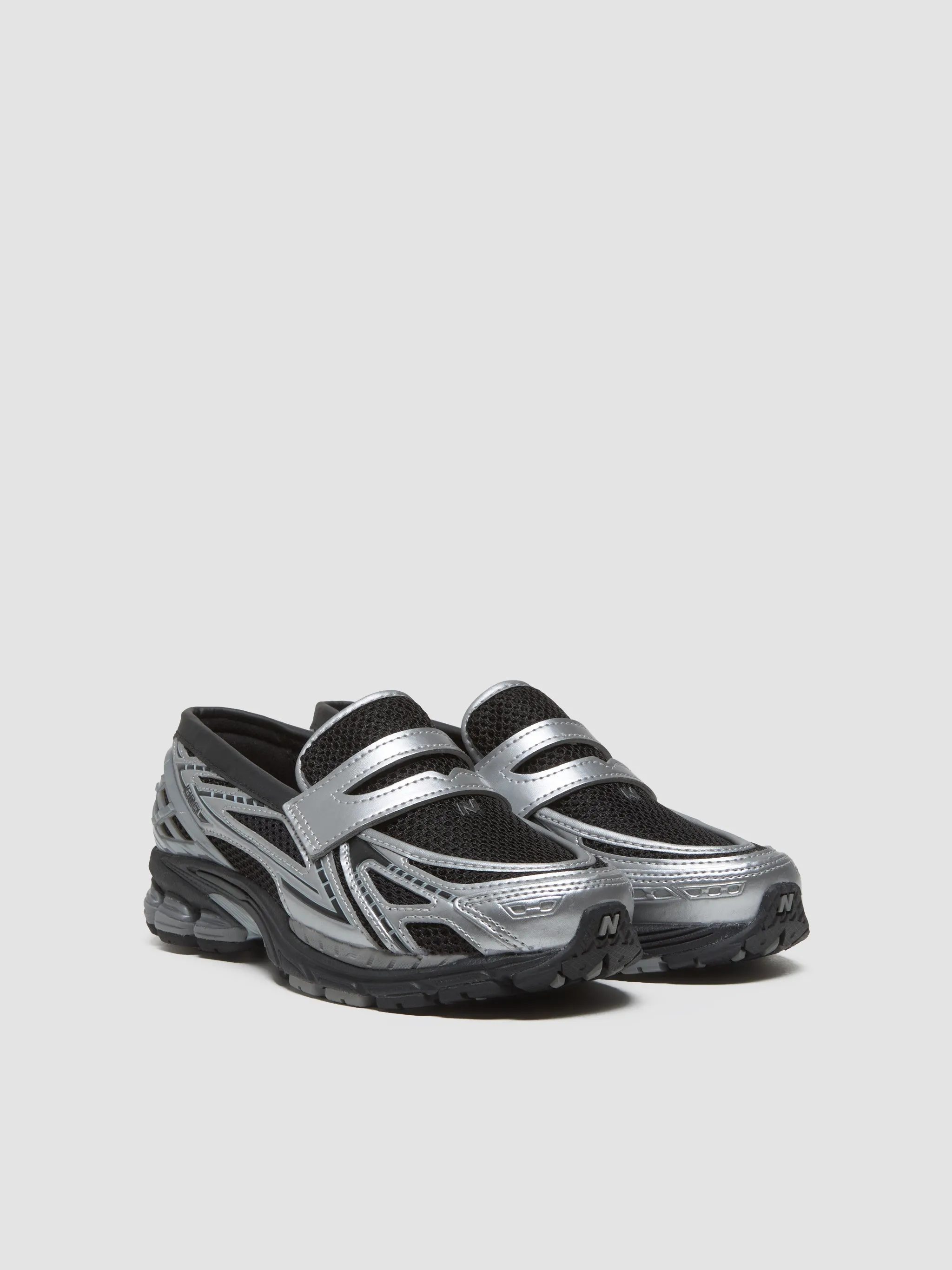 U1906 Loafers in Silver Metallic & Black