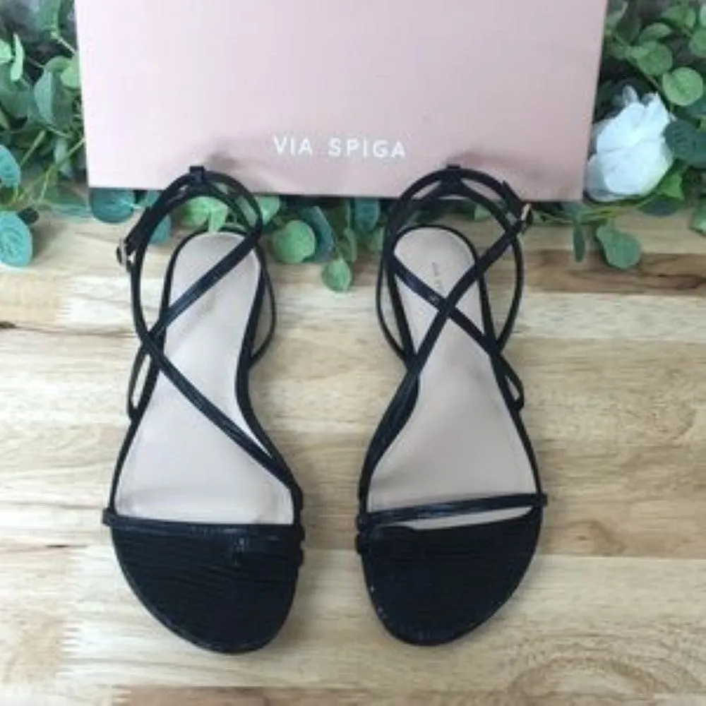 Via Spiga Calandre Sandal, Size 9.5 M - Black